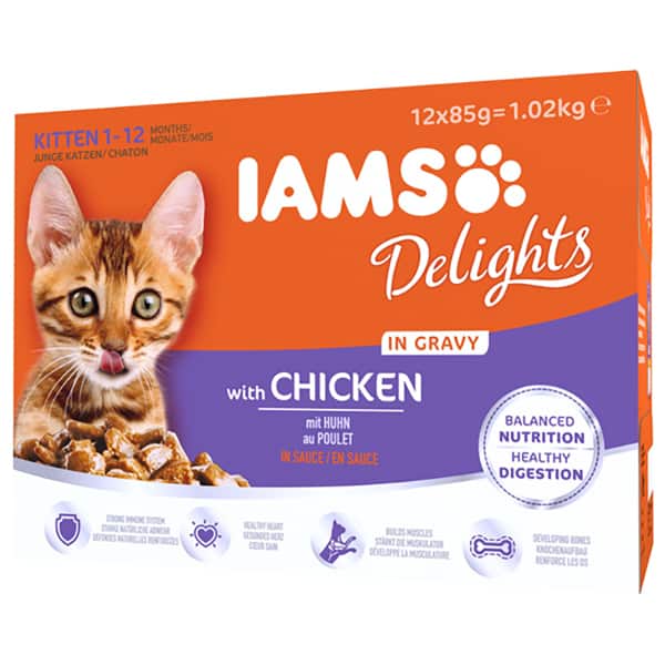 IAMS Delights Kitten Katzenfutter Huhn 1